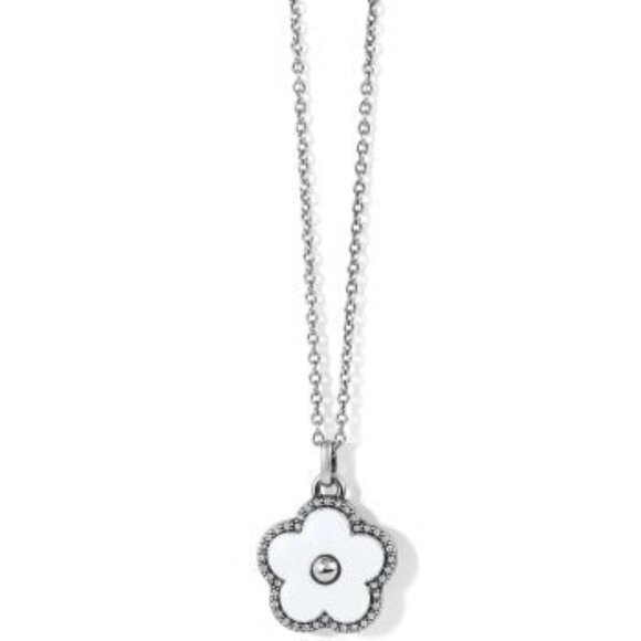 BRIGHTON  DAZZLING LOVE WHITE FLOWER NECKLACE  $68 - Picture 1 of 4